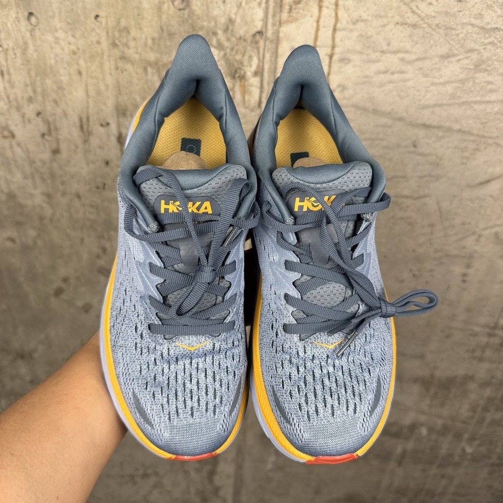 Size 7D - Hoka One One HOKA Clifton 8 Wide Goblin Blue Mountain Spring - Picture 15 of 16